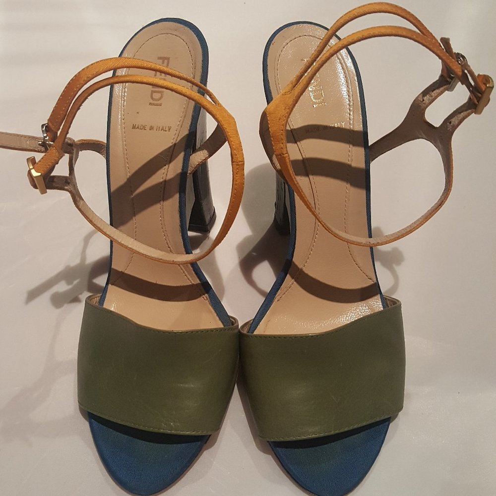 Authentic Fendi Color Block Sandals - image 5